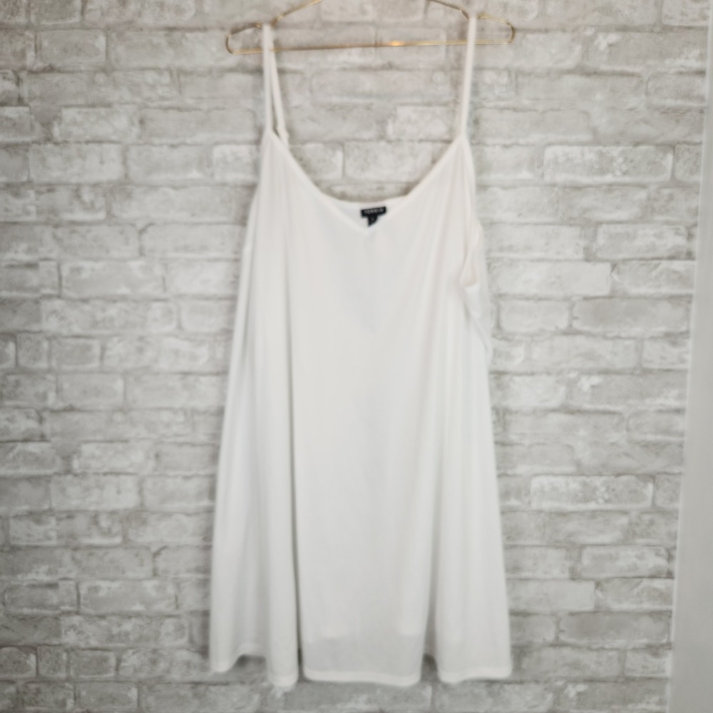 Torrid Tank Dress White Rayon Blend Flowy Casual Size 5X